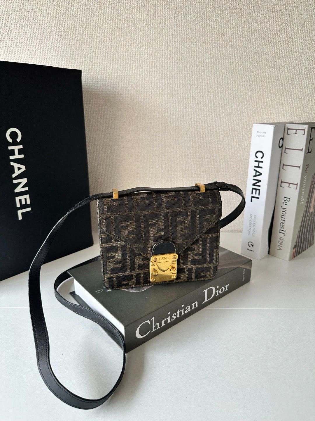 FENDI Zucca Pattern Mini Shoulder Bag Crossbody / Zucca ，$6980
size 17.5*14*8cm，shoulder 113cm