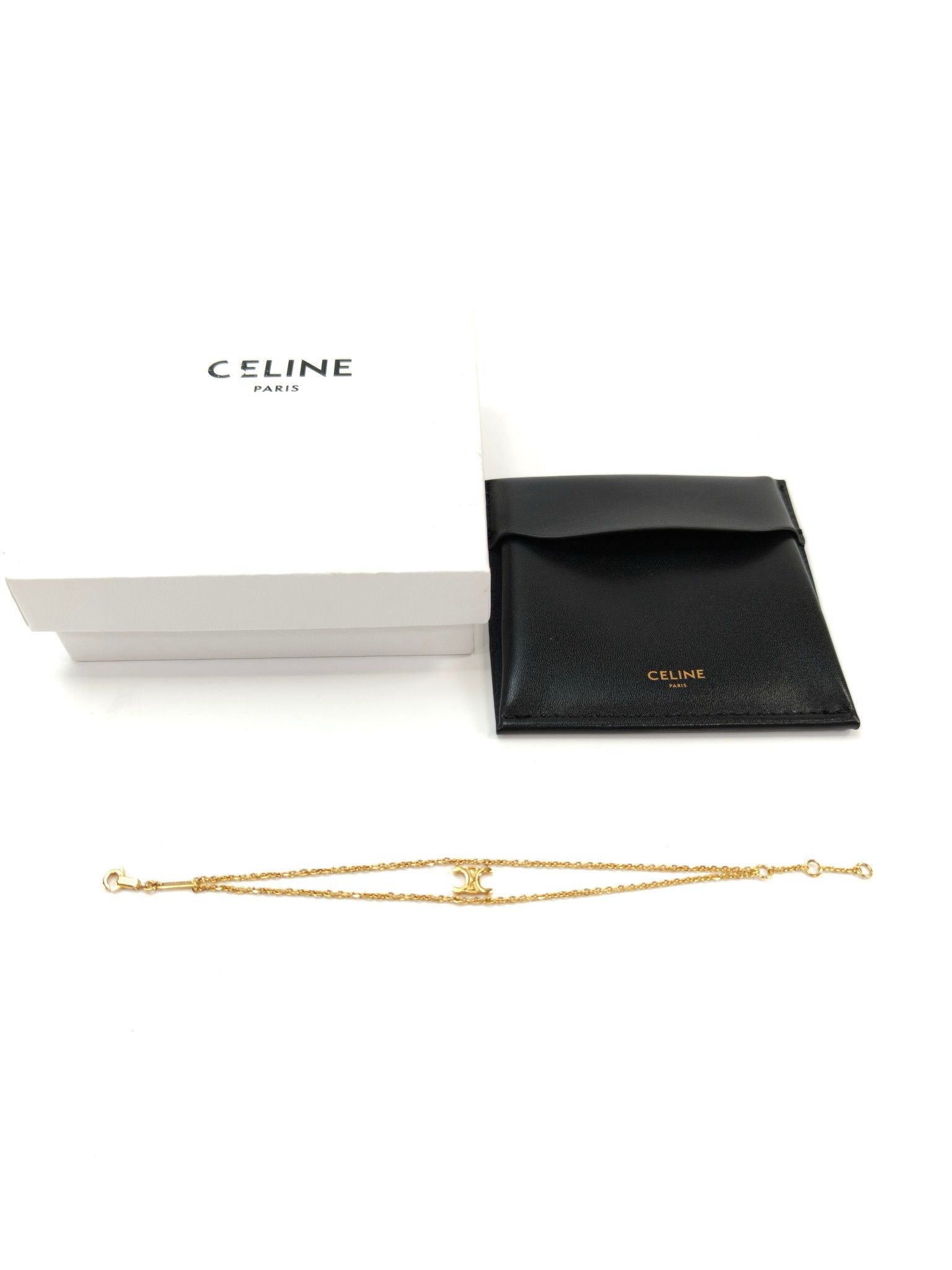 セリーヌ トリオンフ ブレスレット
  CELINE凱旋門手鏈，有盒有塵袋，16cm，$3688