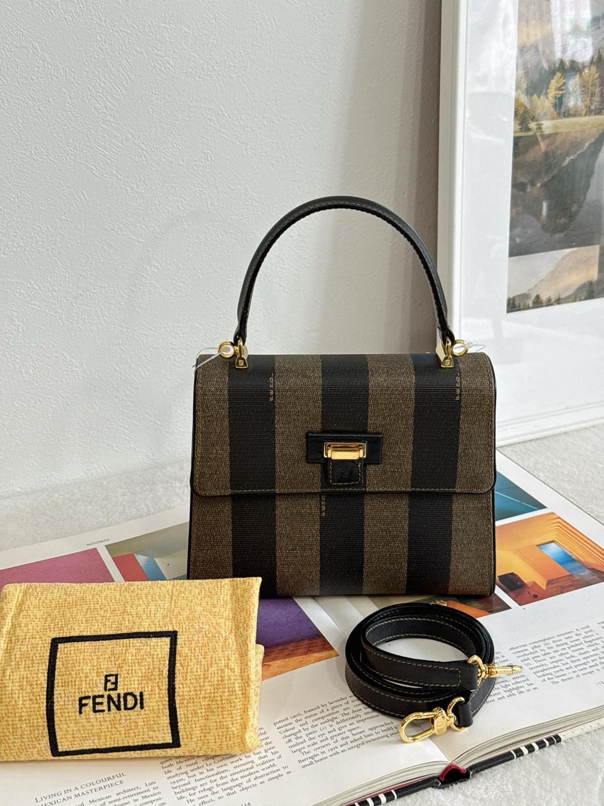 Fendi 胡桃木 mini kelly 袋
尺寸約20*6*16.5cm
$4528