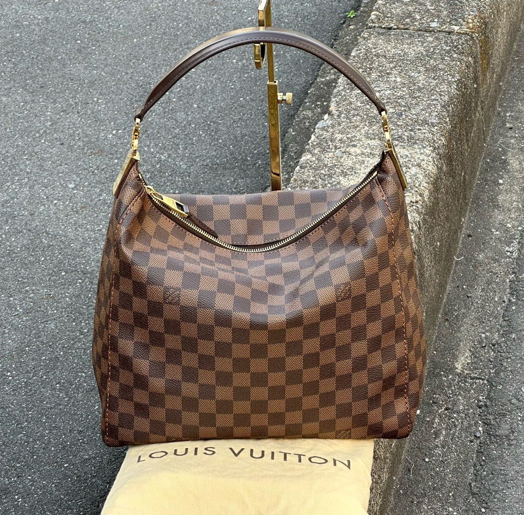 LV絕版PORTOBELLO棋盤格單肩HOBO
PM約32x31.5x11CM
附：袋
*保存品👍👍*
🉑️手拎單肩腋下、🉑️自加肩帶斜挎
慵懶休閒風
日本直郵💰10220